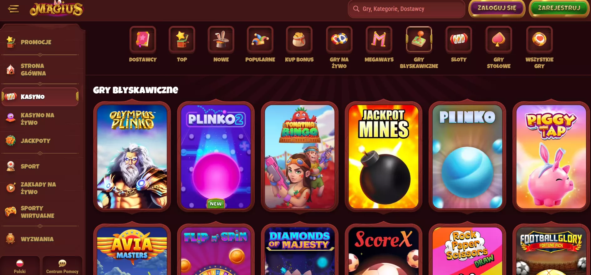 Darmowe spiny Magius